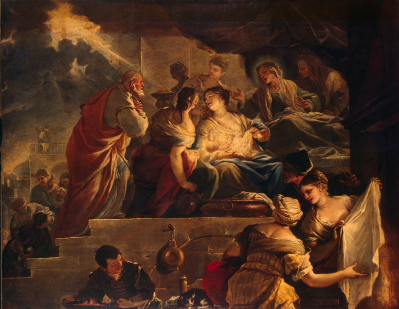 Pyhän Johanneksen syntymä - Luca Giordano
