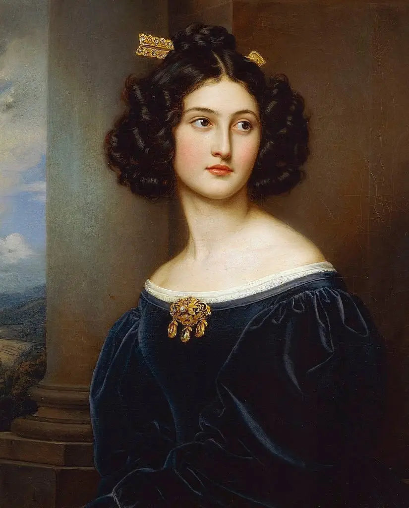 Nanette Kaulla (1812-1876) - Joseph Karl Stieler image 1 copie peinte à la main à l’huile