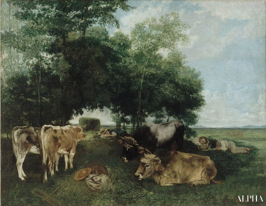 Nap à la saison des foins, montagnes du Doubs - Gustave Courbet - Reproductions de tableaux et peintures haut de gamme