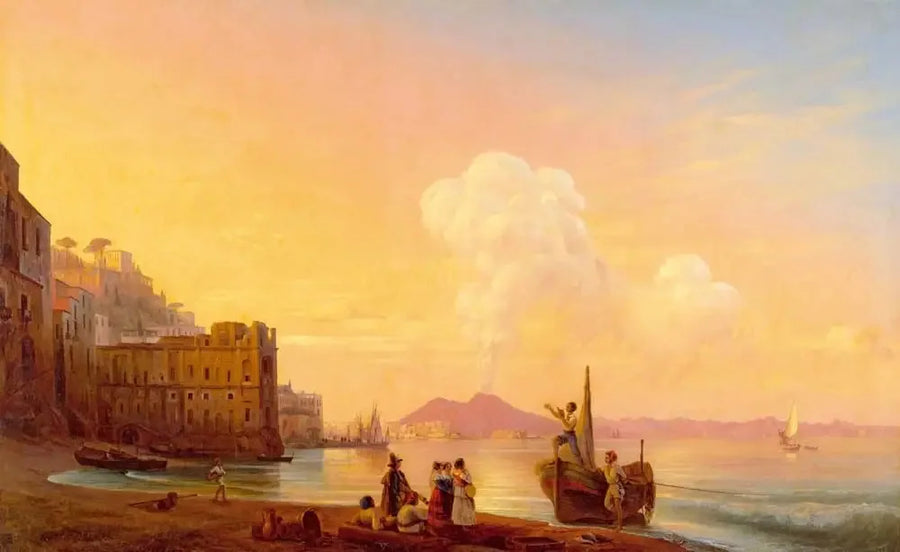 Napoli runoilijan kanssa kalastajien joukossa - Ivan Aïvazovski