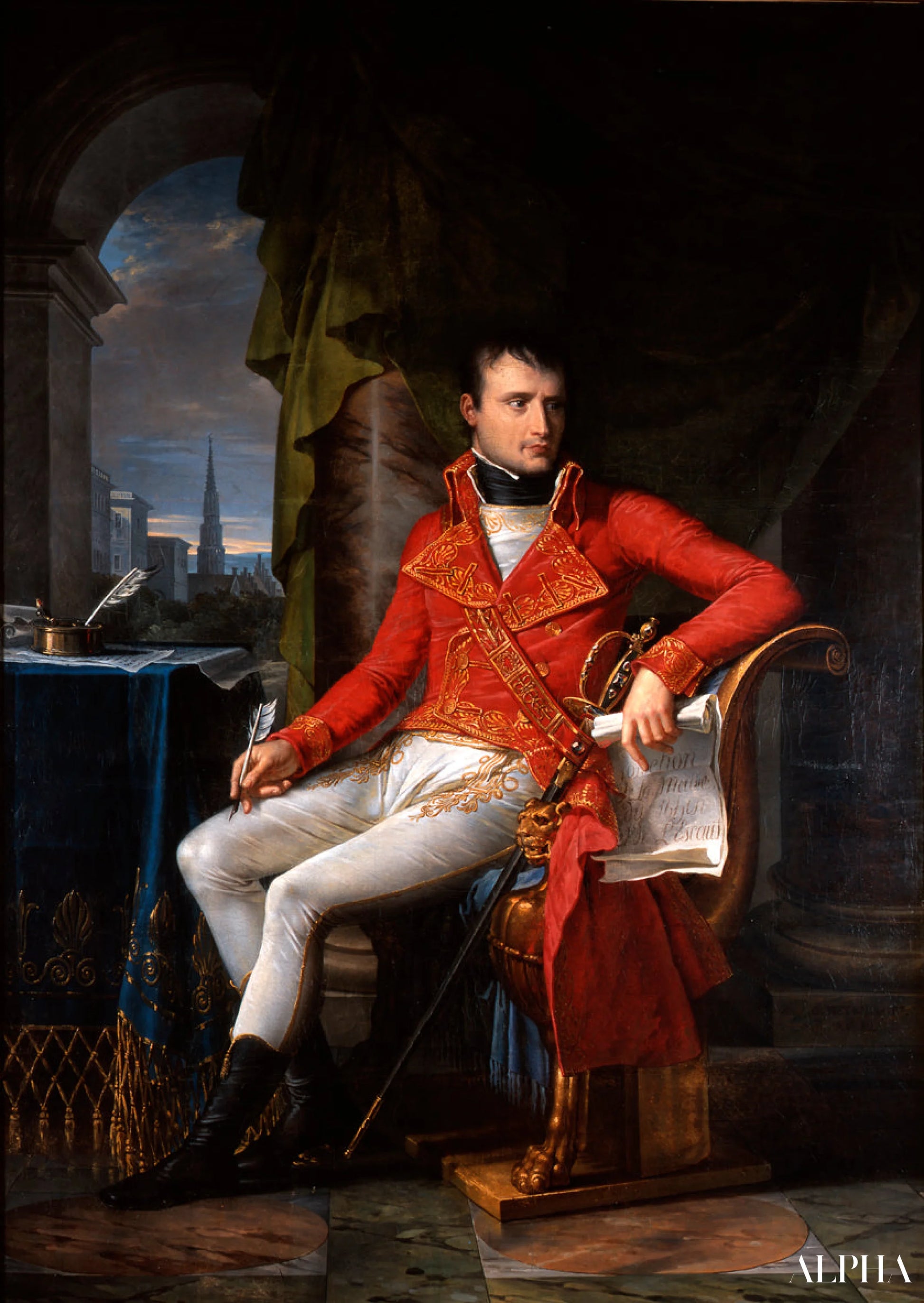Reproduction du tableau « Napoléon comme premier consul - Charles Meynier » par Alpha Reproduction en peinture à l’huile
