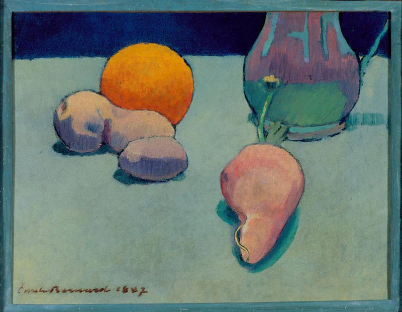 Appelsiini- ja kannu- still life - Émile Bernard