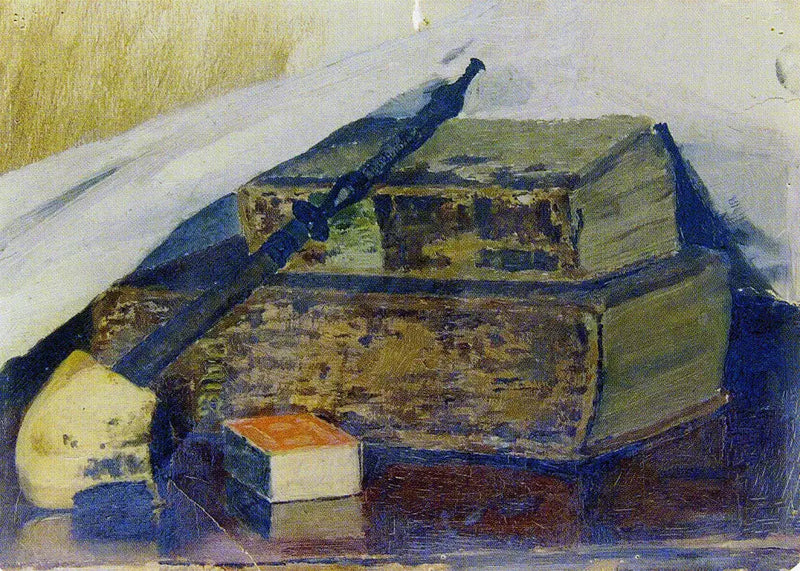 Still Life with Pipe and Bibles - Edvard Munch