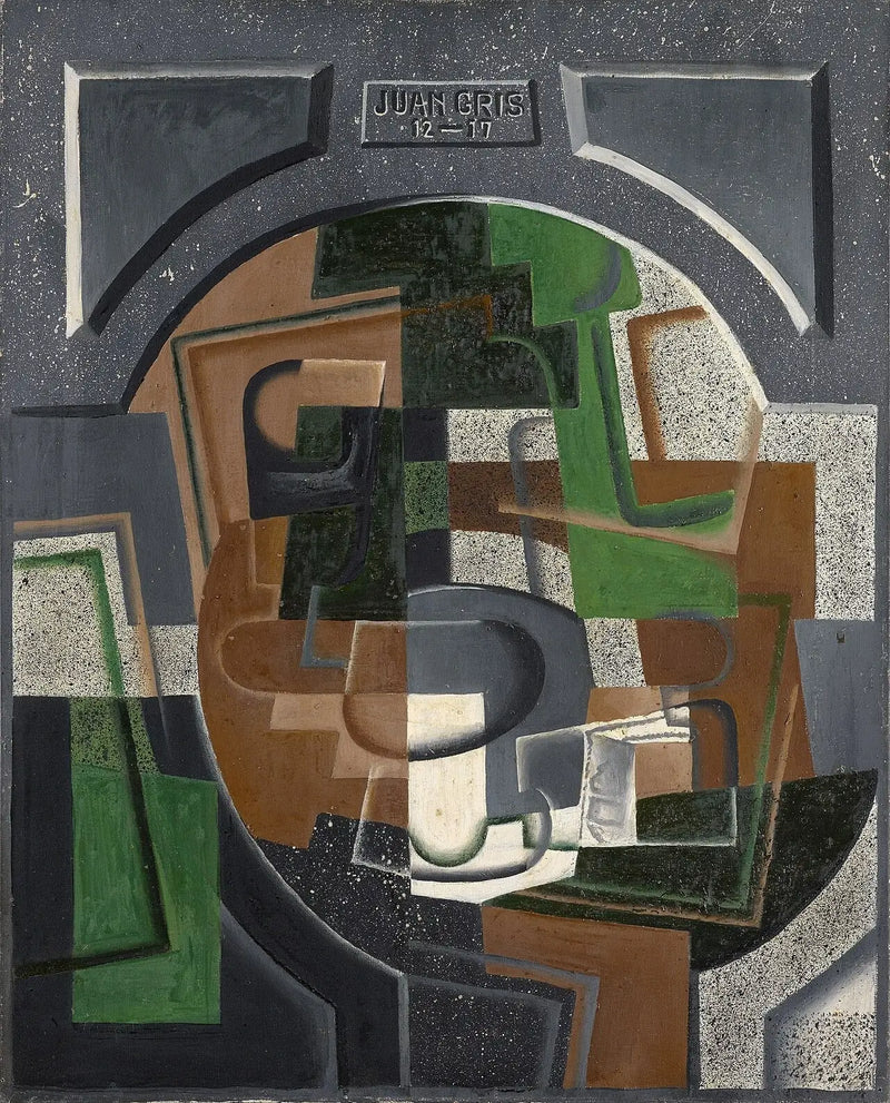 Still life with a plaque - Juan Gris