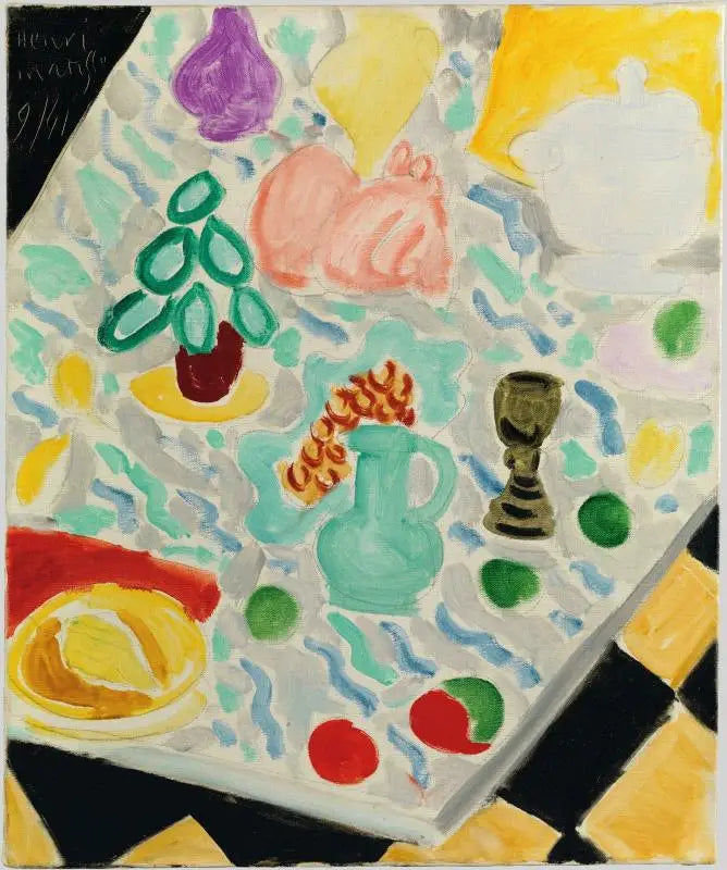 Still Life at the Green Marble Table - Henri Matisse
