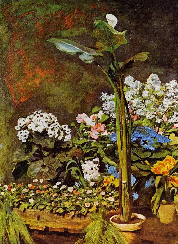 Still Life, Arum and Flowers - Pierre-Auguste Renoir