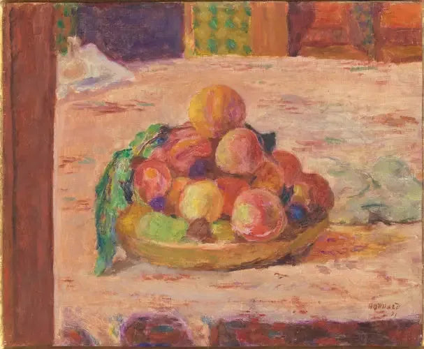 Still life: plate and fruits - Pierre Bonnard