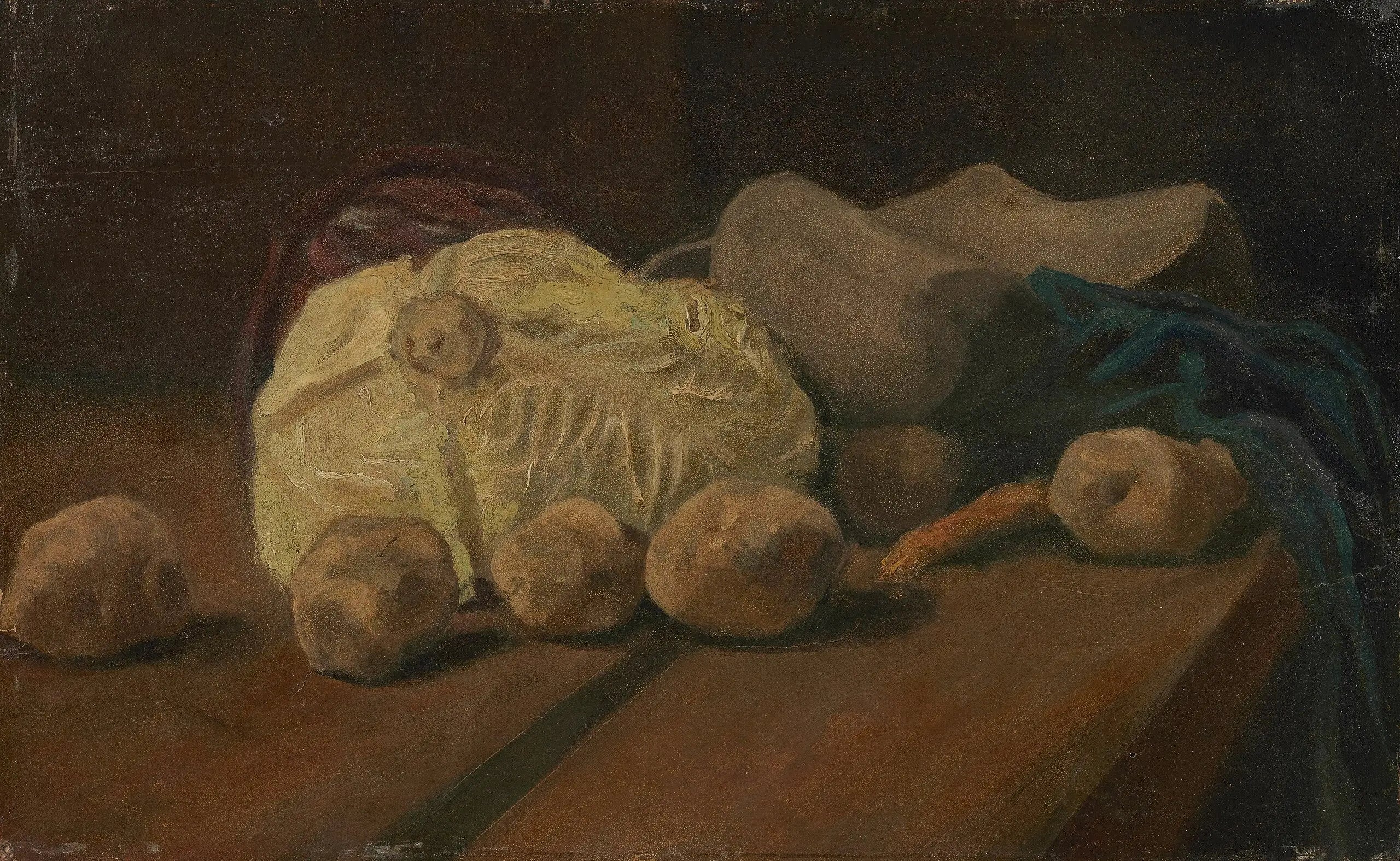 Reproduction du tableau « Nature morte au chou et aux sabots - Vincent van Gogh » par Alpha Reproduction en peinture à l’huile