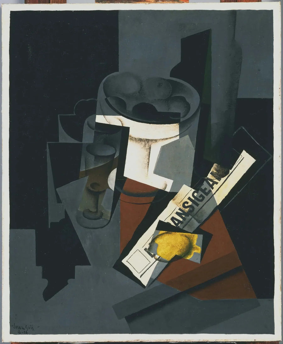 Still life with newspaper - Juan Gris