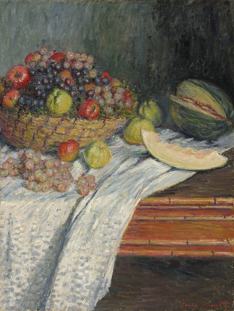 Kuolemanluonto espanjalaisen melon kanssa - Claude Monet