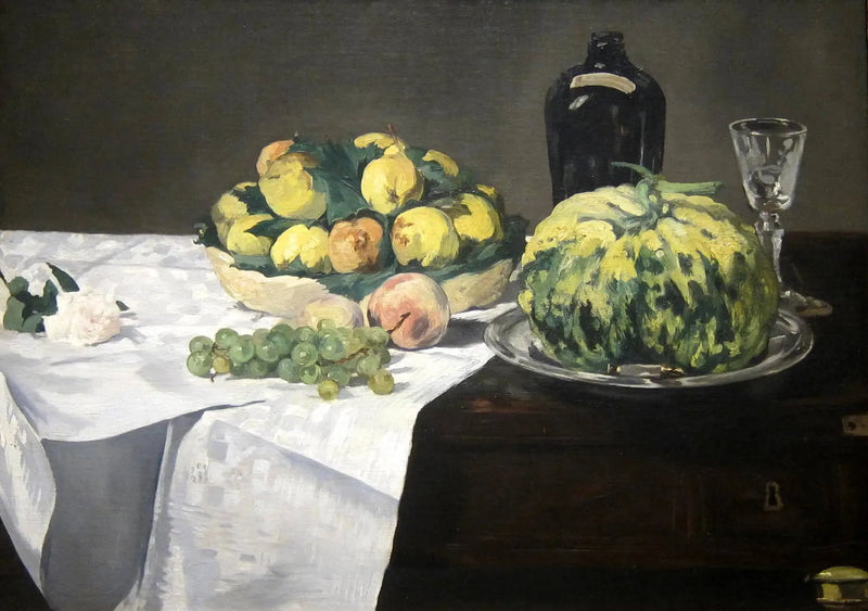 Meloni- ja persikkamaalaus - Édouard Manet