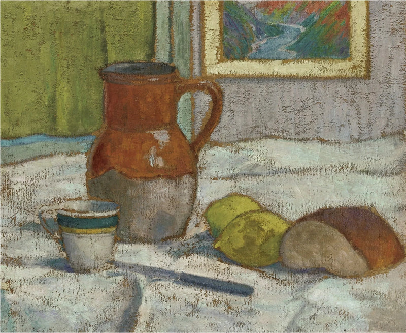 Still life with pitcher and cup - Émile Bernard