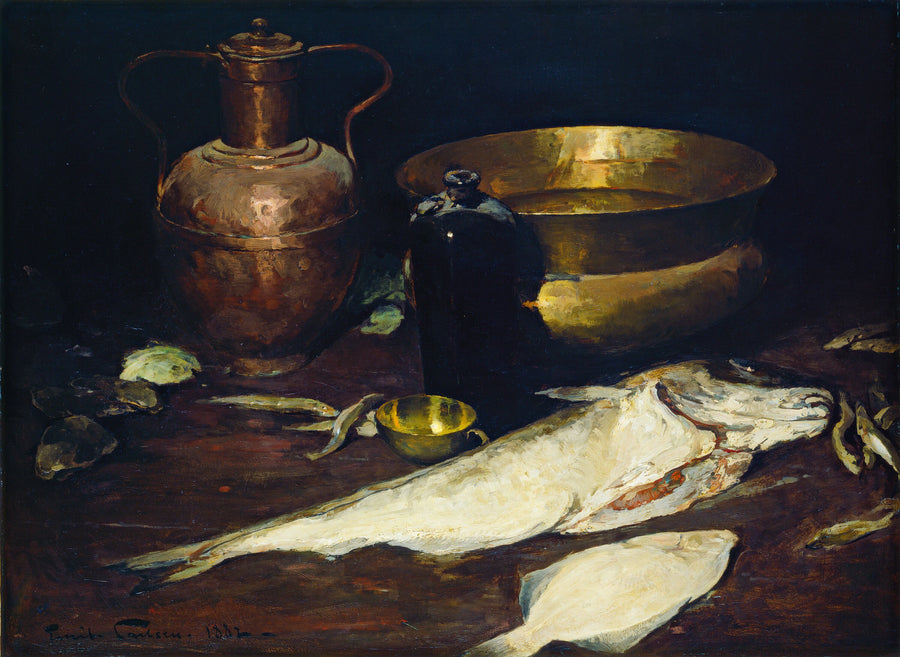 Nature morte au poisson - Emil Carlsen