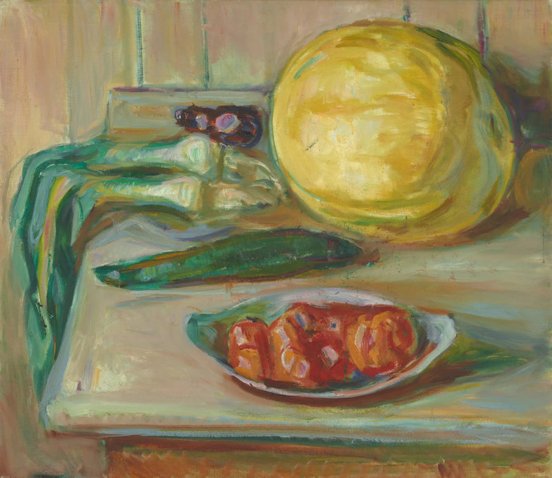Still life with pumpkin and other vegetables - Edvard Munch