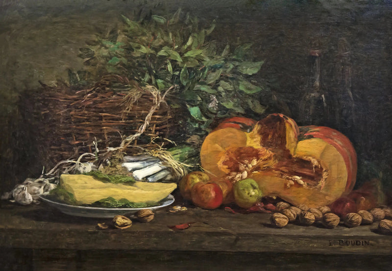 Still Life with Pumpkin - Eugène Boudin