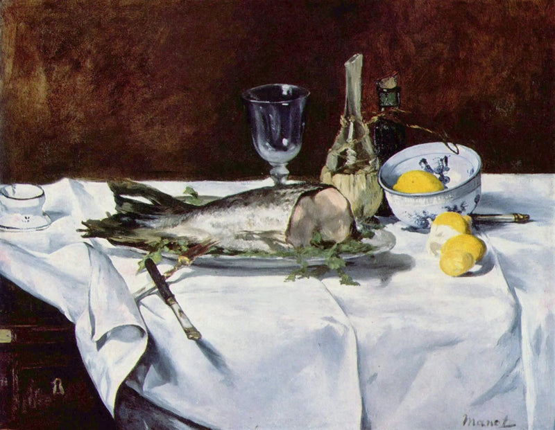 Still Life with Salmon - Édouard Manet
