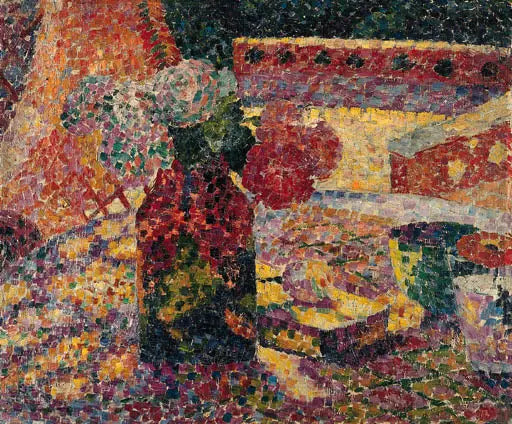 Kukka-asetelma maljakolla - Robert Delaunay