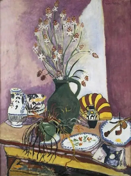 Asfodeleilla varustettu stillife - Henri Matisse
