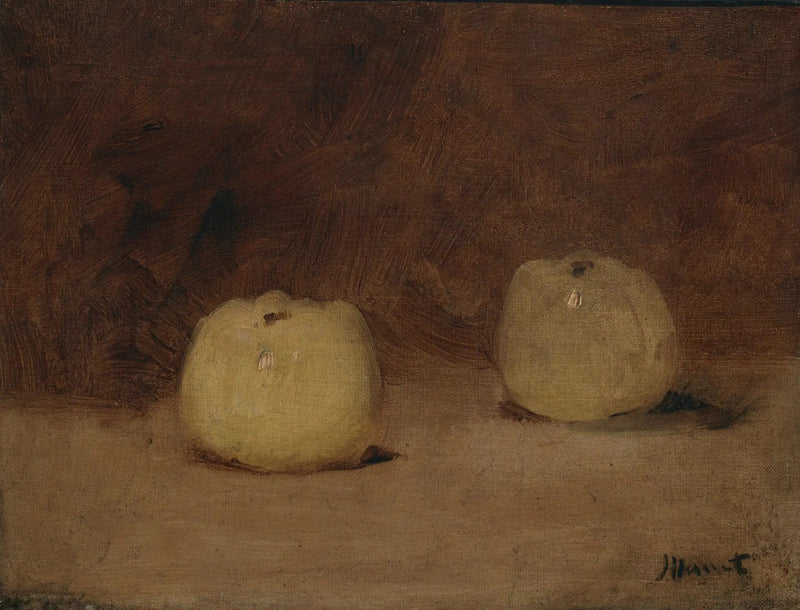 Still life with two apples - Édouard Manet