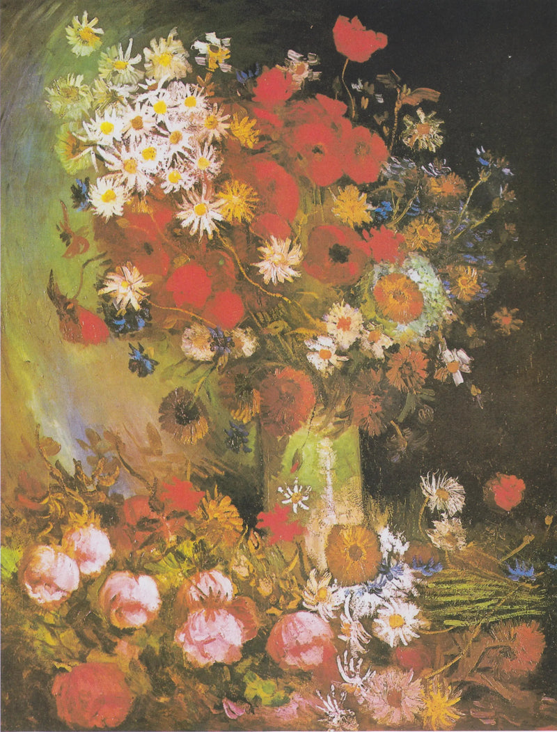 Niittykukkia ja ruusuja - Vincent van Gogh