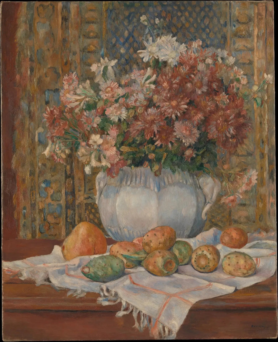 Kukka- ja viikuna stillife - Pierre-Auguste Renoir