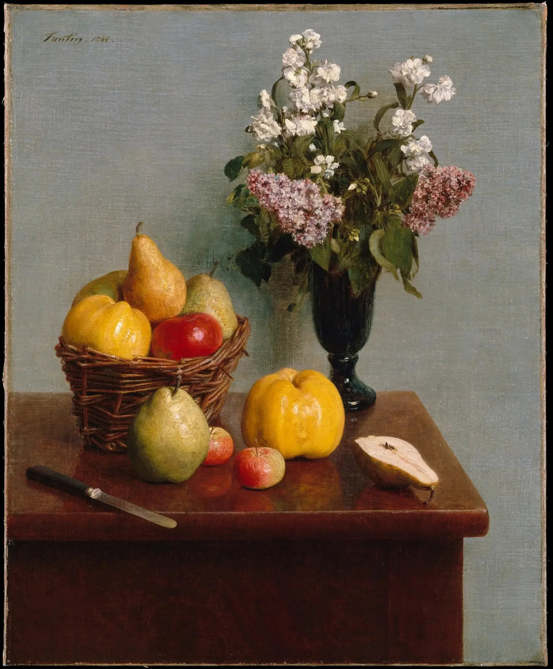 Kukka- ja hedelmäasetelma - Henri Fantin-Latour