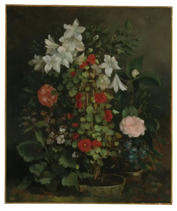 Kukka- ja asetelma still life - Gustave Courbet