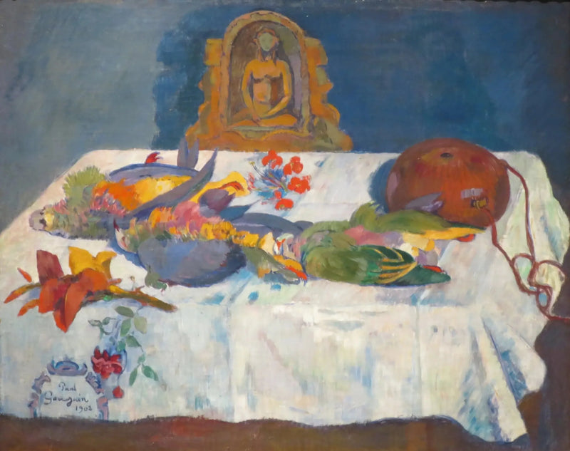 Eksoottisia lintuja esittävä stillife - Paul Gauguin
