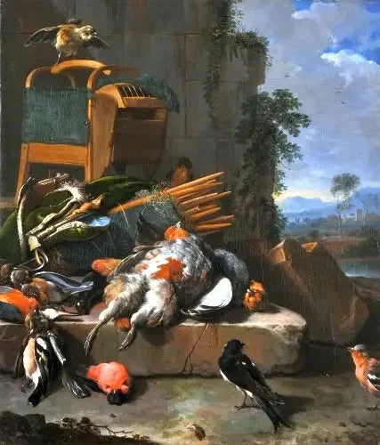 Lintujen still life (Hunting-vara). - Melchior de Hondecoeter