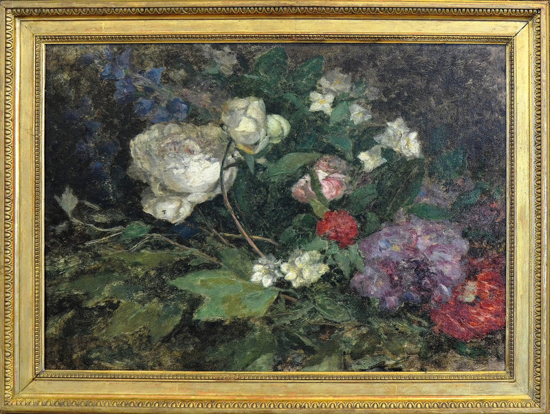 Still Life with Peonies and Lilac - Eugène Boudin