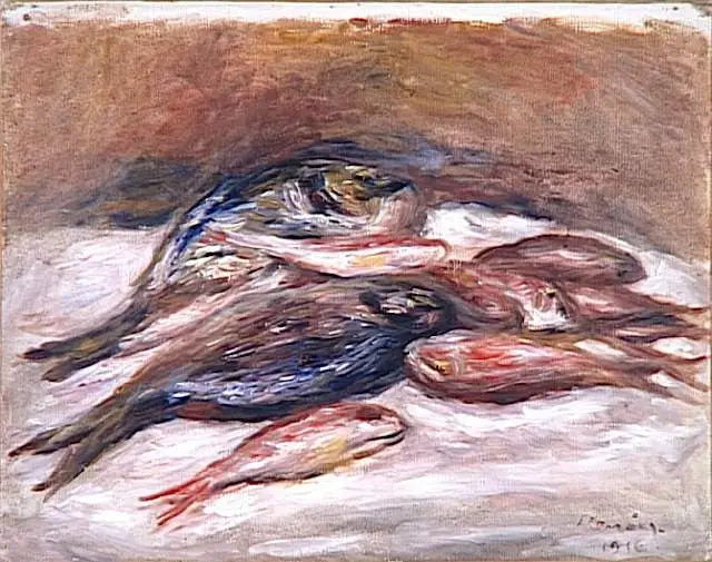 Still Life with Fish - Pierre-Auguste Renoir