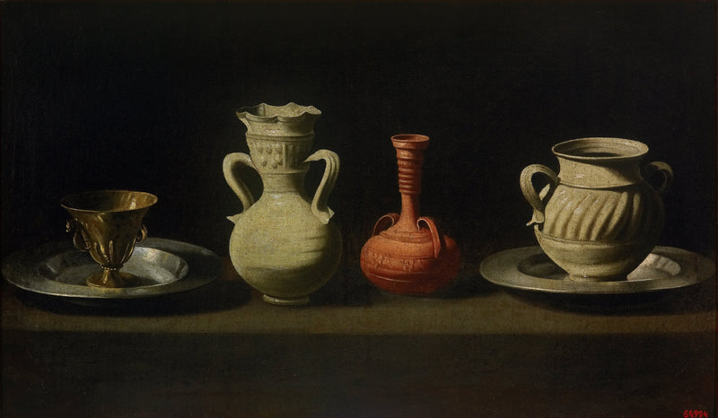 Kuva still life neljässä maljassa - Francisco de Zurbarán