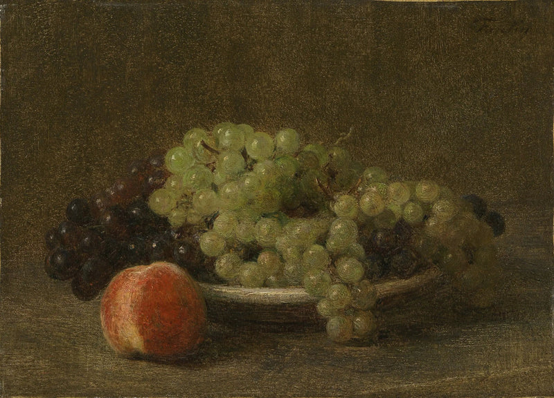 Still life with grapes and peach - Henri Fantin-Latour