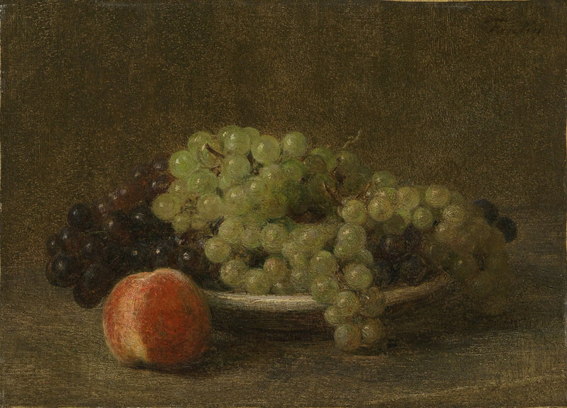 Still life with grapes and peach - Henri Fantin-Latour
