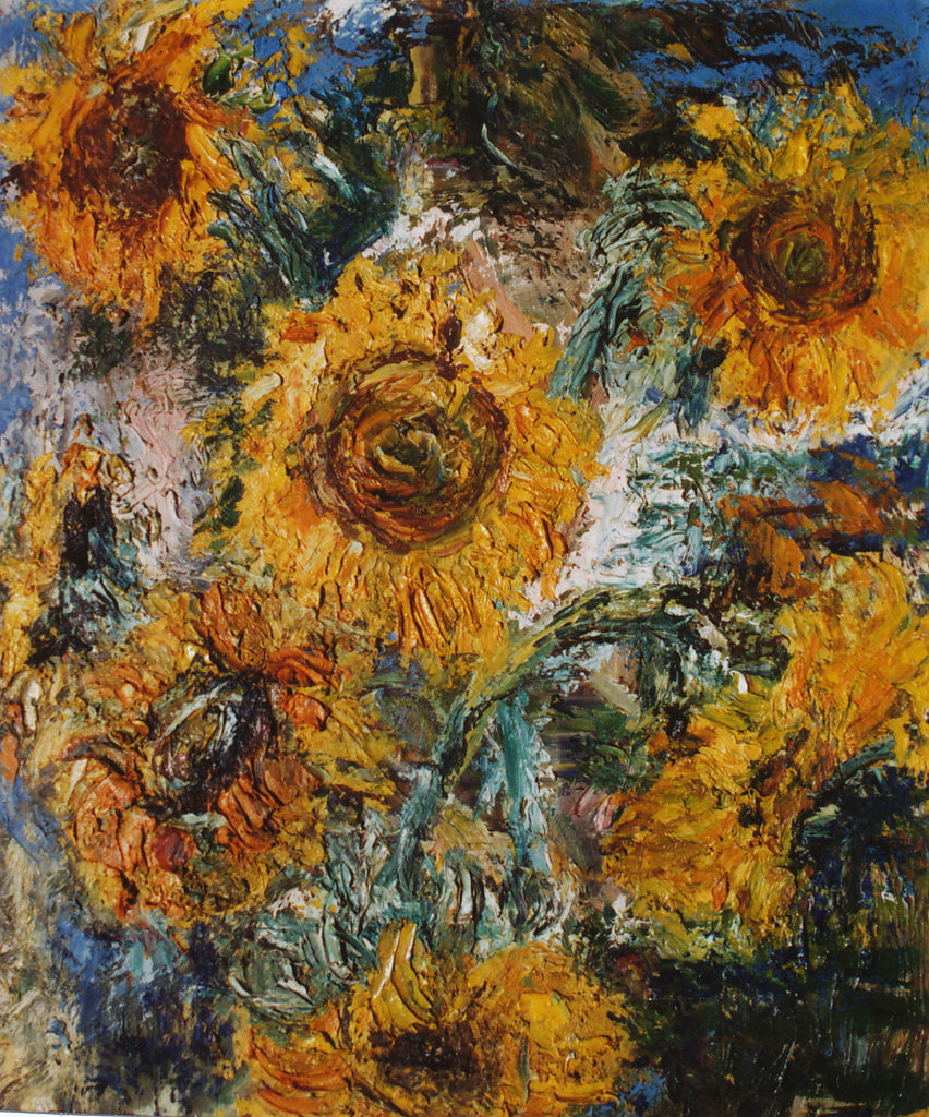 Nature morte aux tournesols de H. Hirschfelder-Stüve, reproduction du tableau