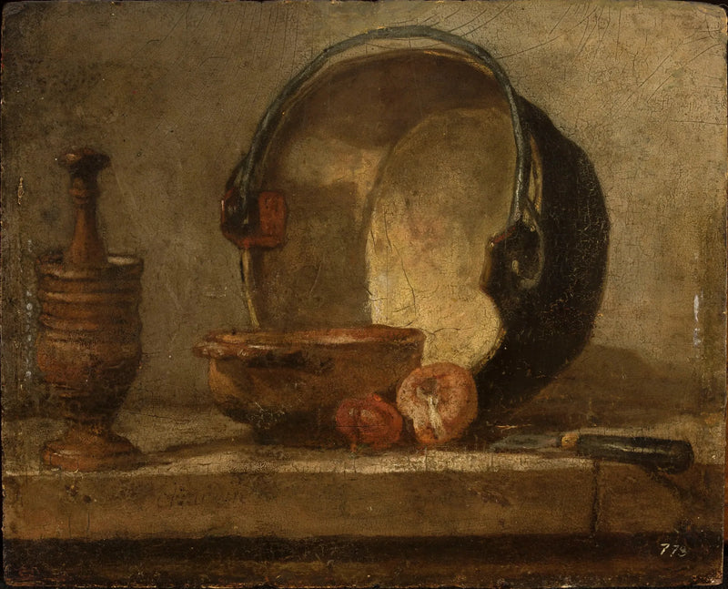 Keittiövälineiden asetelma - Jean Siméon Chardin