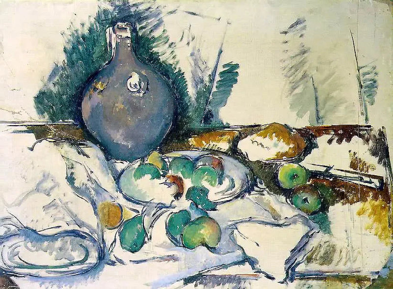 Kuolema asetelmassa vesikannu - Paul Cézanne