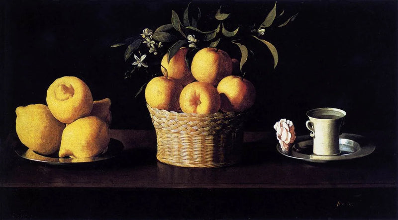 Still life with lemons, oranges and roses - Francisco de Zurbarán