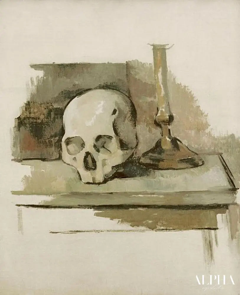 Nature morte avec crâne - Paul Cézanne - Reproductions de tableaux et peintures haut de gamme