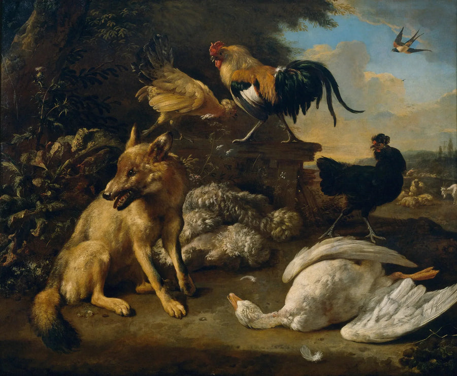 Still life with animals - Melchior de Hondecoeter