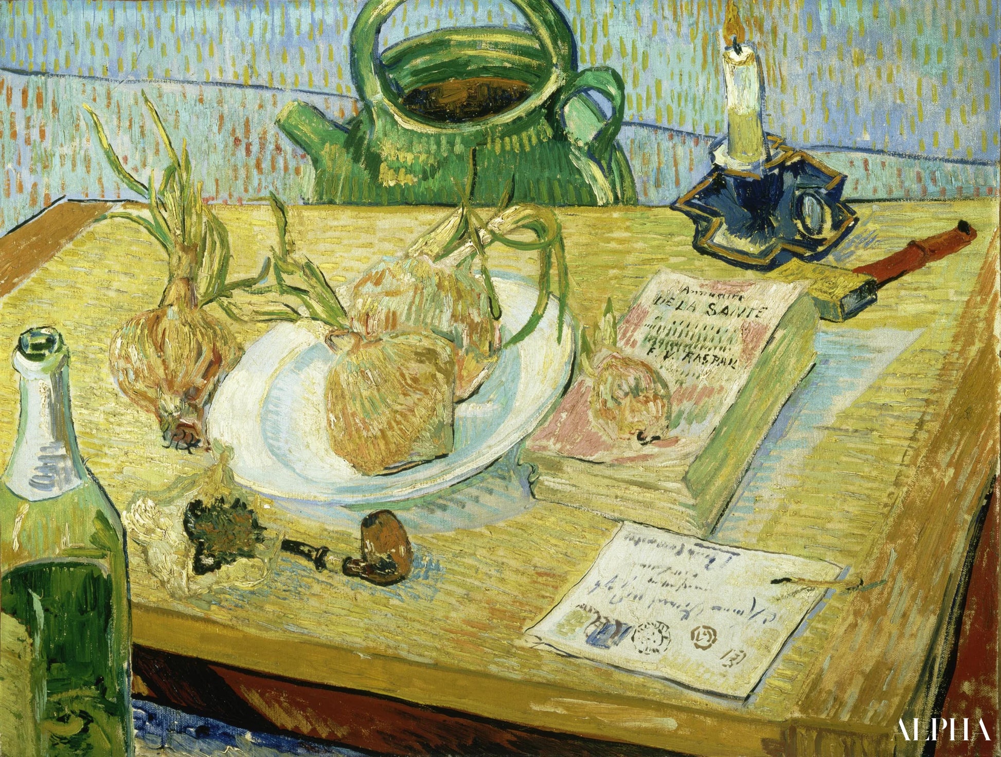 Still Life with Drawing Board - Van Gogh - Korkealaatuiset taulujen ja maalauksien reproduktiot