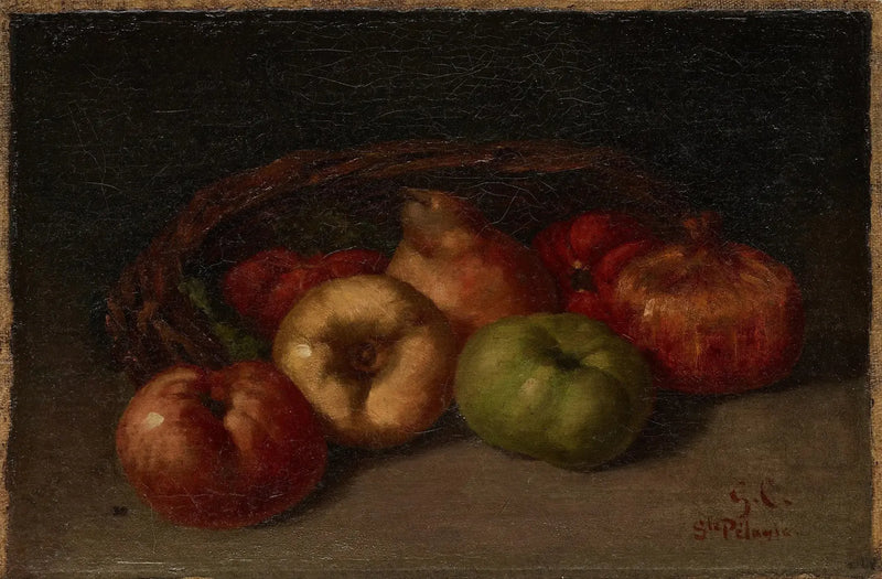 Still life with apples, pears and pomegranates - Gustave Courbet