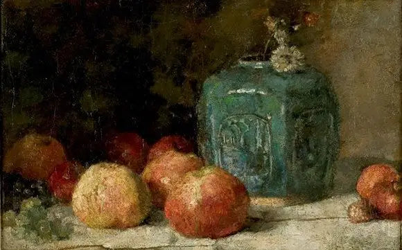 Kuolema-asetelma inkivääripurkin ja omenoiden kanssa - Vincent van Gogh