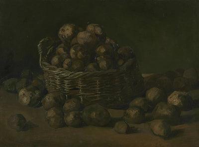 Reproduction du tableau « Nature morte avec un panier de pommes de terre - Vincent van Gogh » par Alpha Reproduction en peinture à l’huile