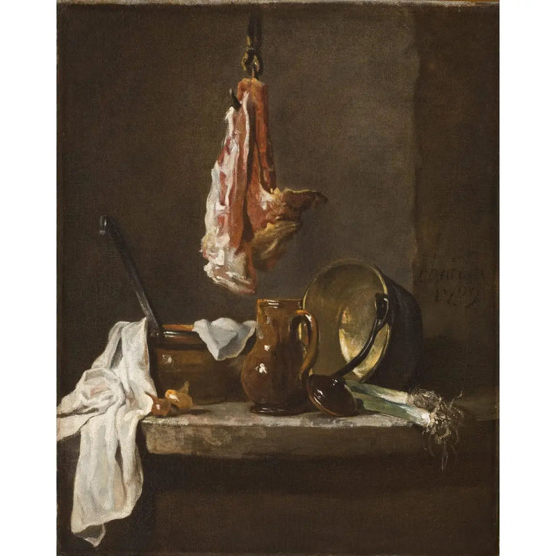 Luonnonkuvaus naudan kyljellä - Jean Siméon Chardin