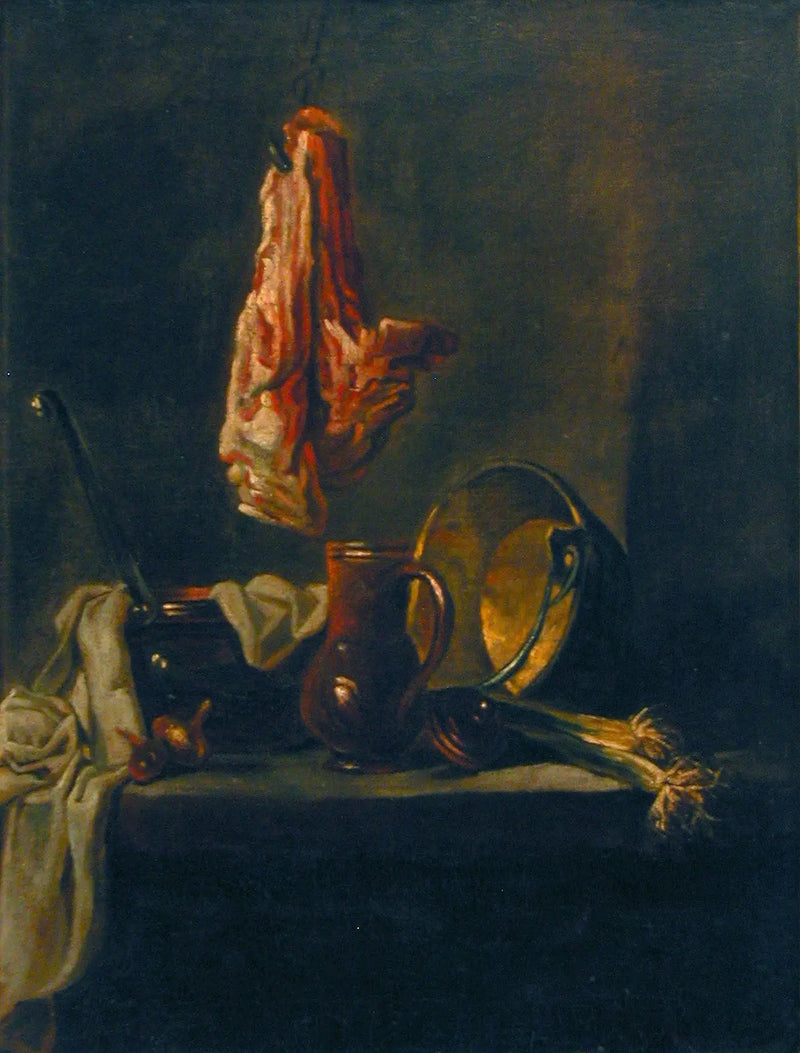 Still life with a beef rib - Jean Siméon Chardin