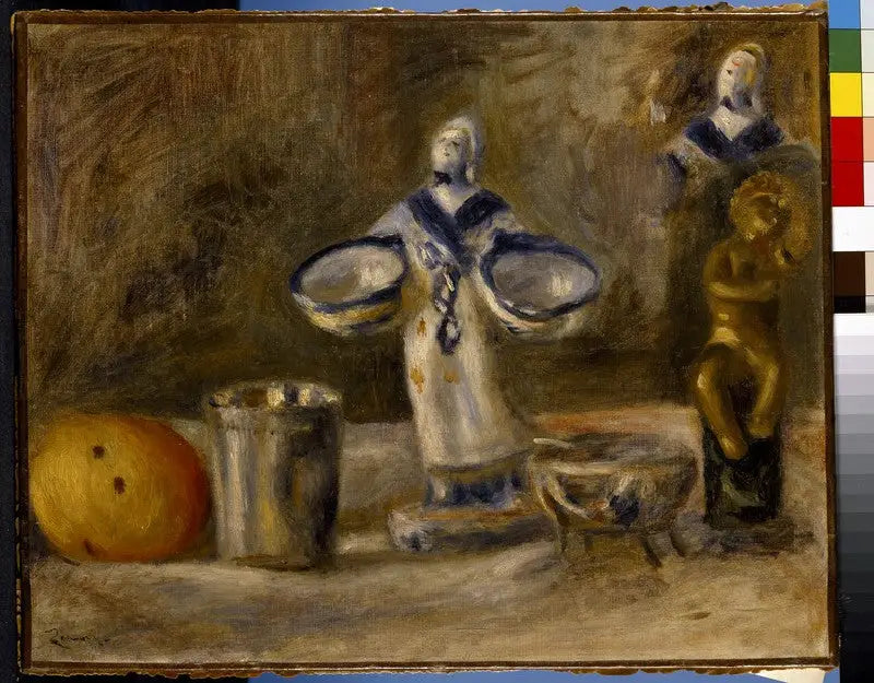 Still life with a porcelain figure - Pierre-Auguste Renoir