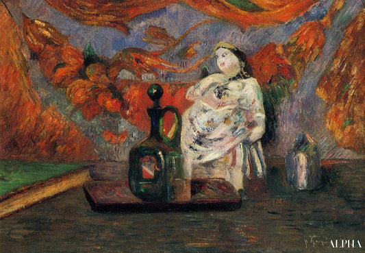 Nature morte avec une figurine en céramique - Paul Gauguin - Reproductions de tableaux et peintures haut de gamme