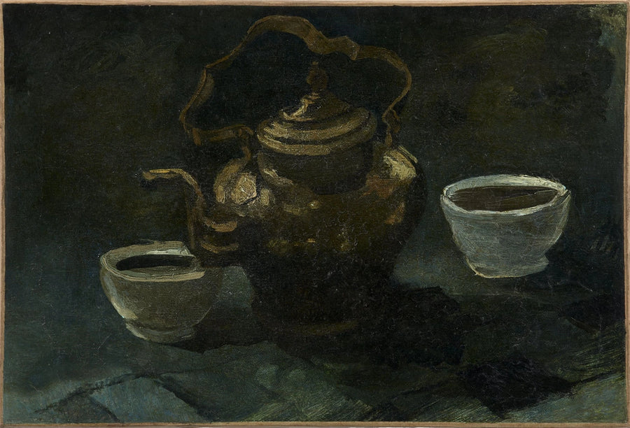 Still life, kuparikannu ja kaksi valkoista kulhoa - Vincent van Gogh