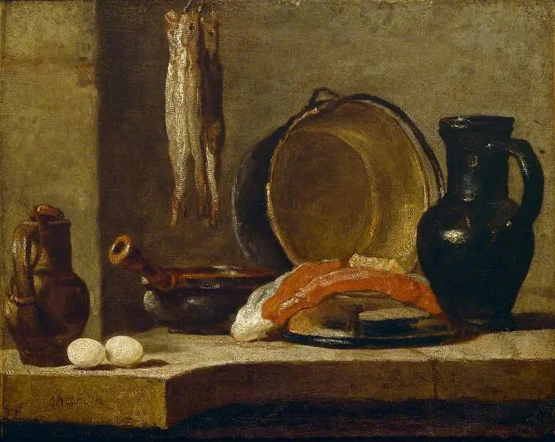 Keittiövälineiden asetelma - Jean Siméon Chardin